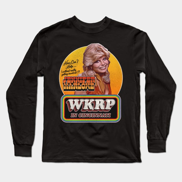 Jennifer Marlowe Receptionist at WKRP in Cincinnati Long Sleeve T-Shirt by darklordpug